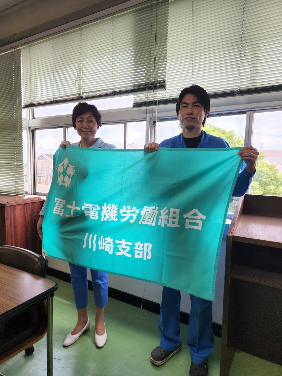 富士電機労組岩本委員長表敬