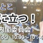 本日、参議院内閣委員会初質問のイメージ